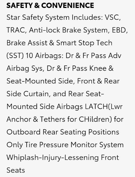 Toyota Camry XLE 2012