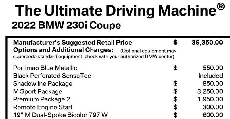 BMW 2-Series 230i Coupe 2022