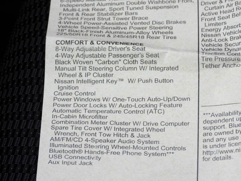 Nissan Z 370Z Coupe Touring 6MT 2017