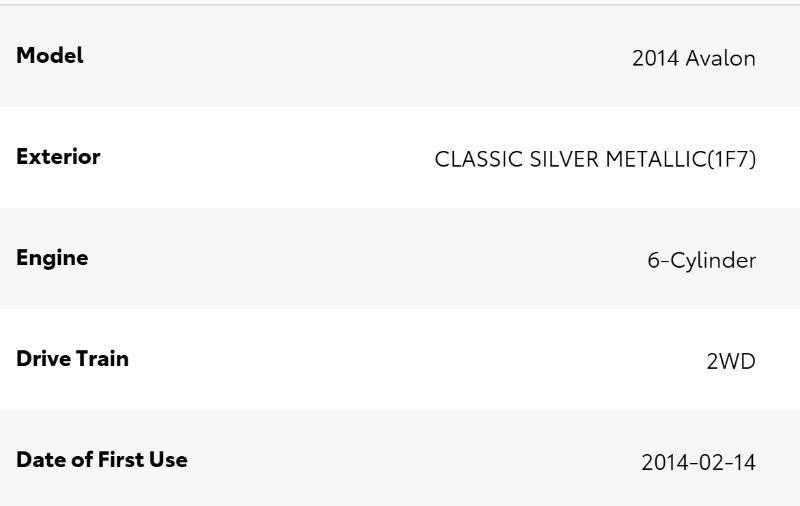 Toyota Avalon XLE Premium 2014