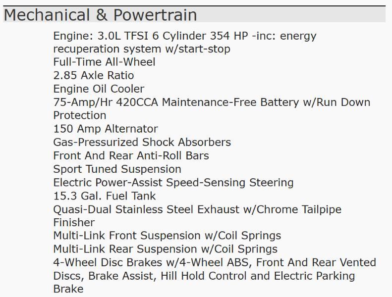 Audi S5 Prestige Hatchback quattro 2018