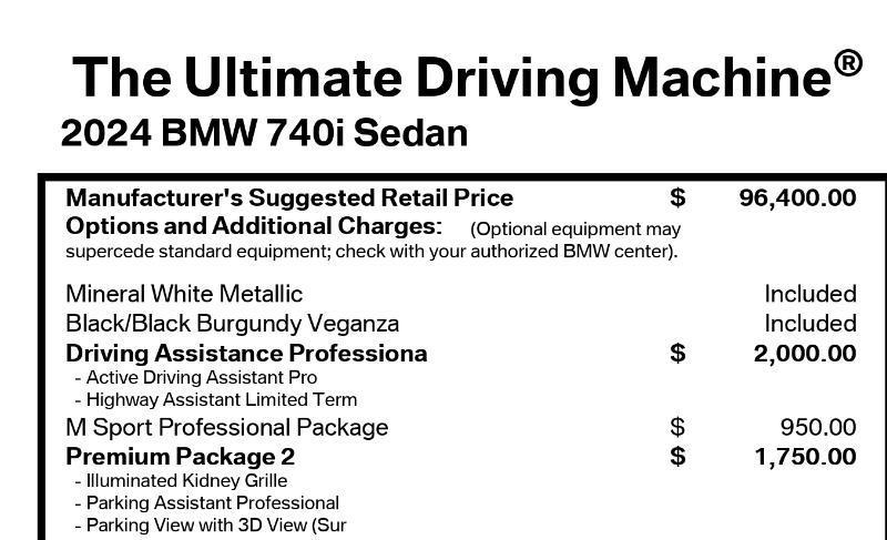 BMW 7-Series 740i 2024