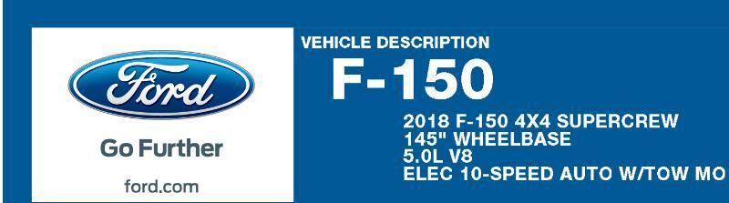 Ford F-150 XLT SuperCrew 5.5-ft. Bed 4WD 2018