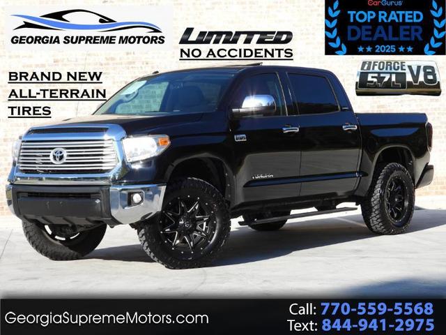 Black 2016 Toyota Tundra Limited CrewMax 5.7L FFV Pickup Truck 4X2 Automatic