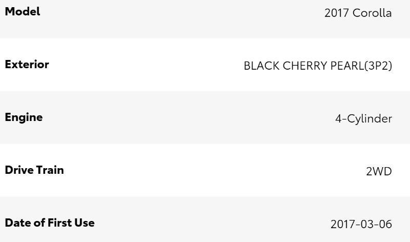 Toyota Corolla 50th Anniversary 4D Sedan 2017