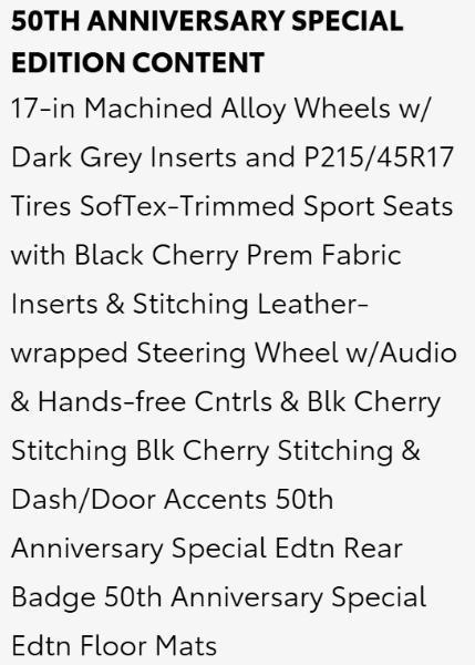 Toyota Corolla 50th Anniversary 4D Sedan 2017
