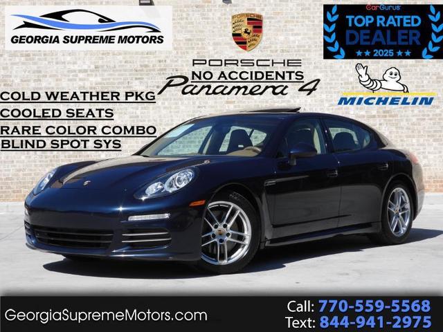 Blue 2014 Porsche Panamera 4 Sedan All-Wheel Drive Automatic