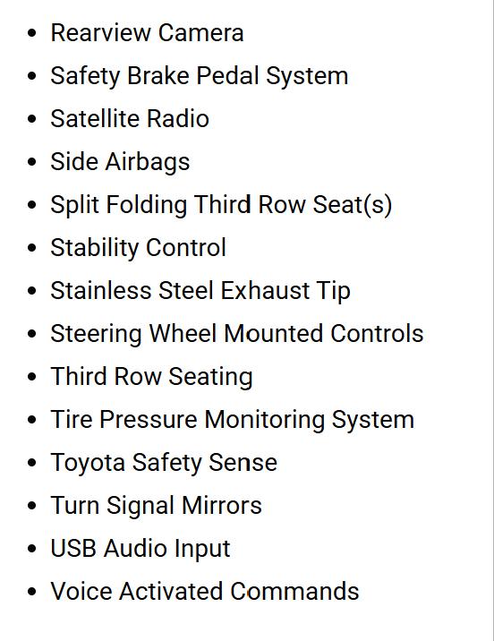 Toyota Highlander XLE FWD V6 2019