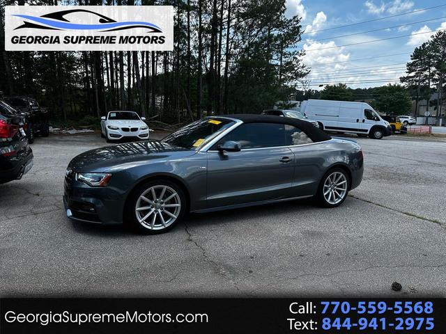Gray 2017 Audi A5 2.0T quattro Sport Cabriolet AWD Convertible All-Wheel Drive Automatic