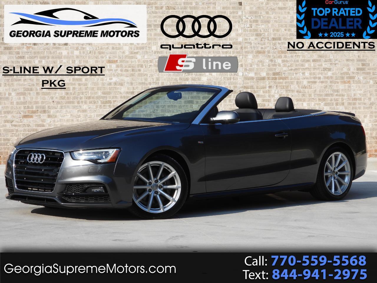 2017 Audi A5 Sport 2D Cabrio Qtro 2.0T