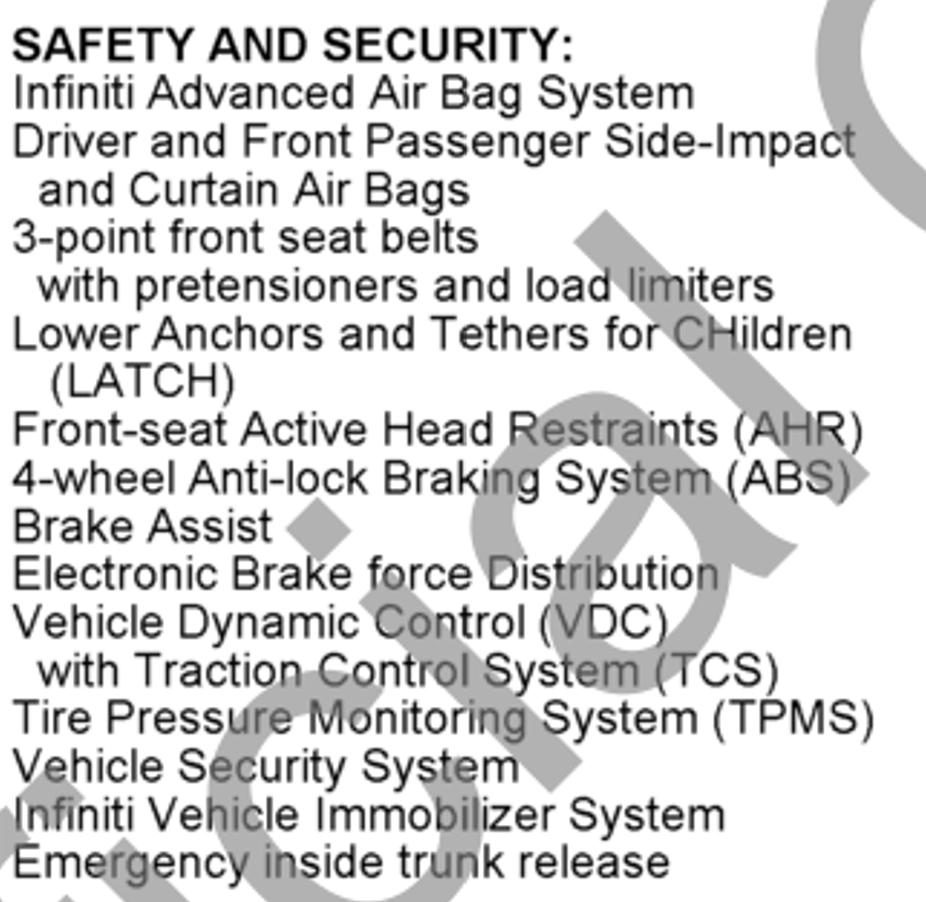 Infiniti Q40 RWD 2015