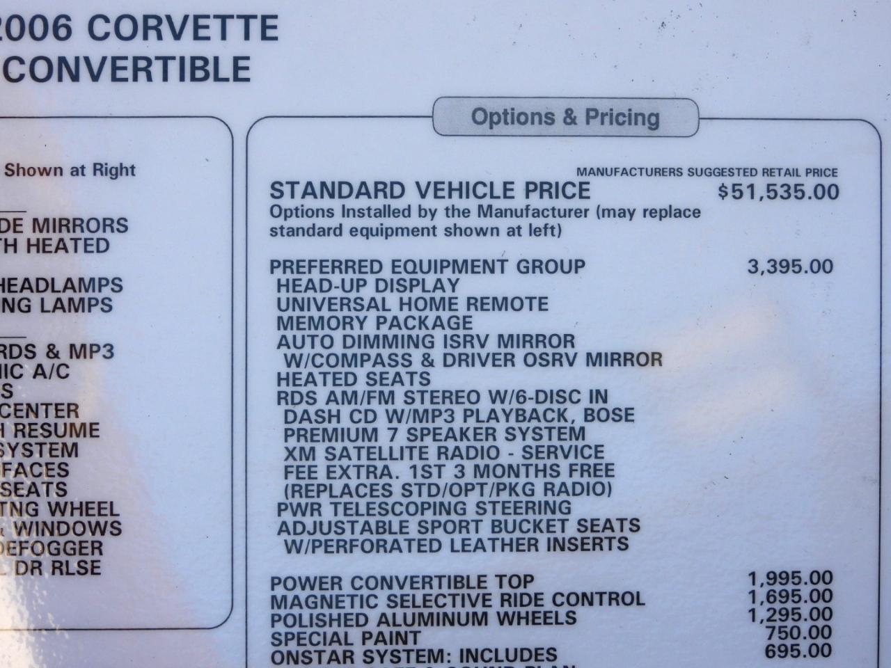 Chevrolet Corvette Convertible 2006