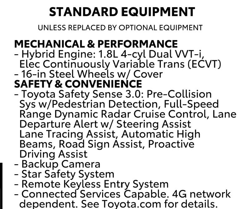 Toyota Corolla Hybrid LE 2023
