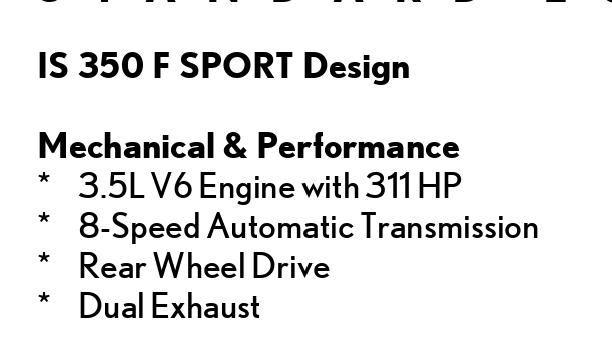 Lexus IS IS 350 F Sport RWD 2024