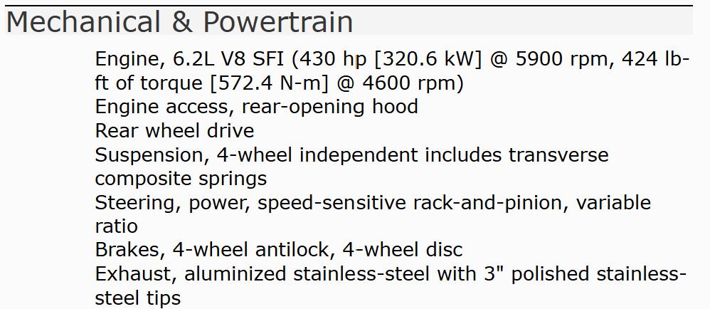 Chevrolet Corvette Convertible LT3 2009