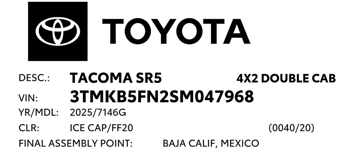 Toyota Tacoma  2025