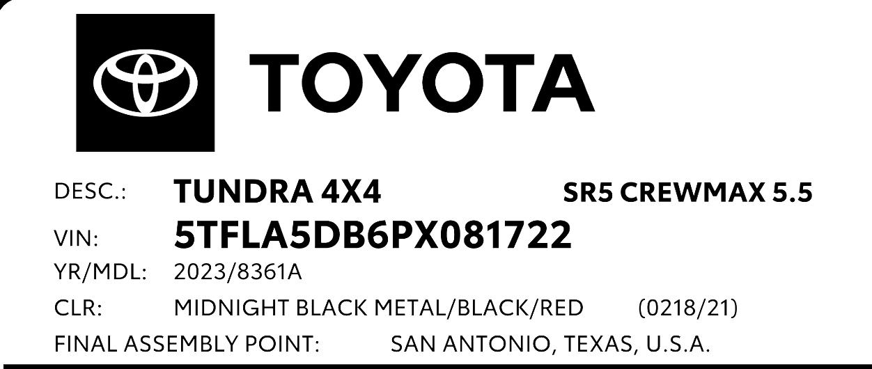 Toyota Tundra SR5 CrewMax 4WD 2023