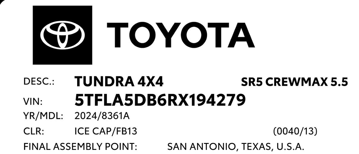 Toyota Tundra SR5 CrewMax 4WD 2024