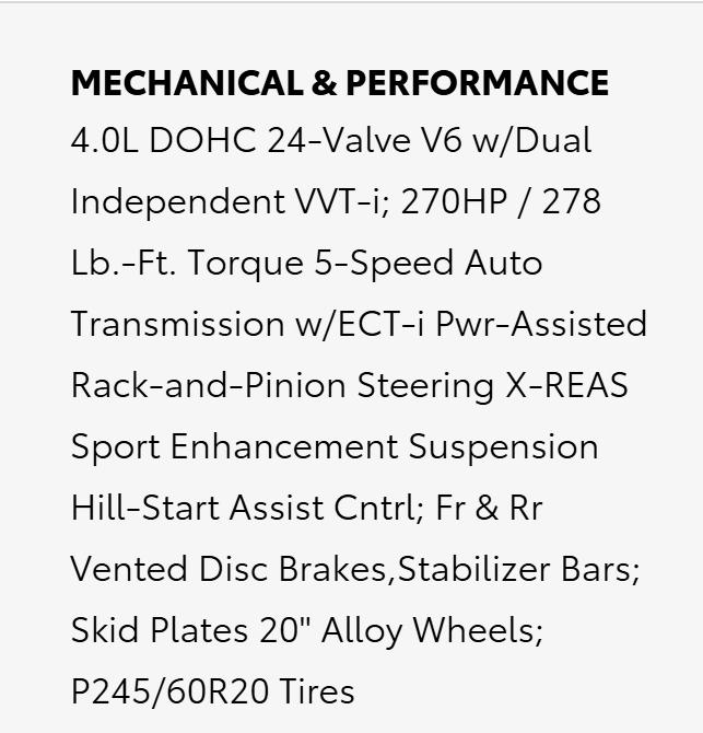 Toyota 4Runner Limited 2WD V6 2019