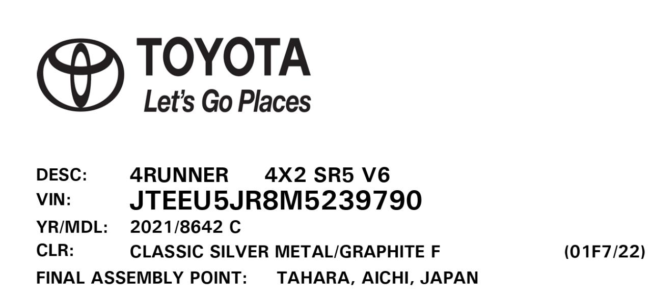 Toyota 4Runner SR5 2021