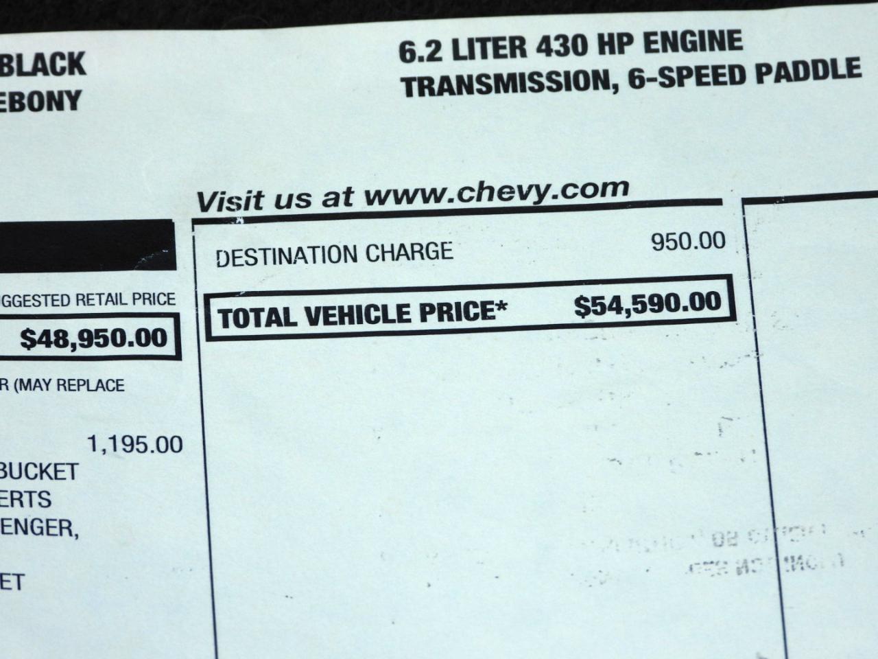Chevrolet Corvette Preferred Coupe 2LT 2011