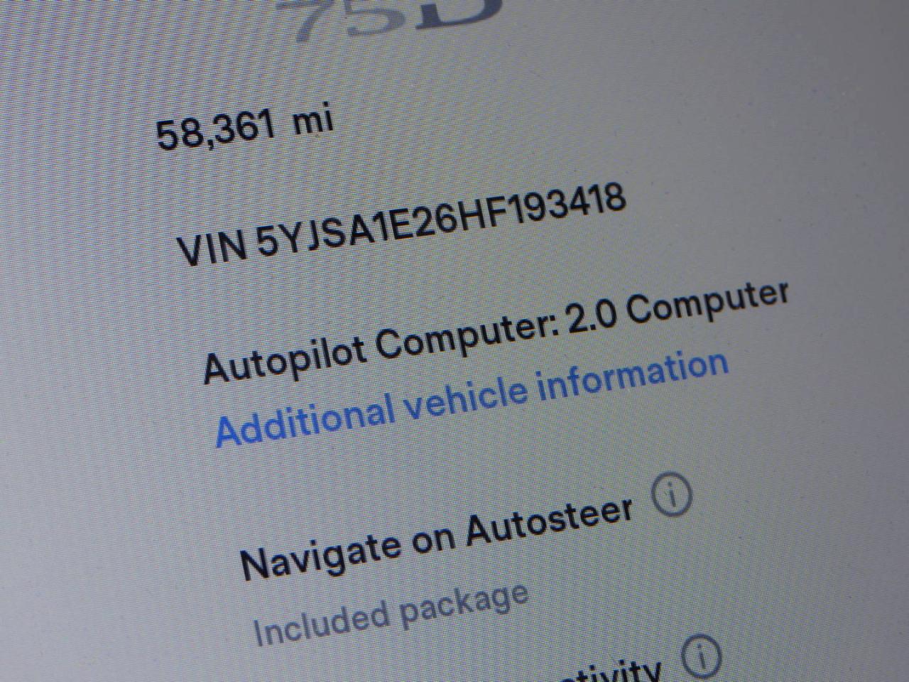 Tesla Model S 75D AWD 2017