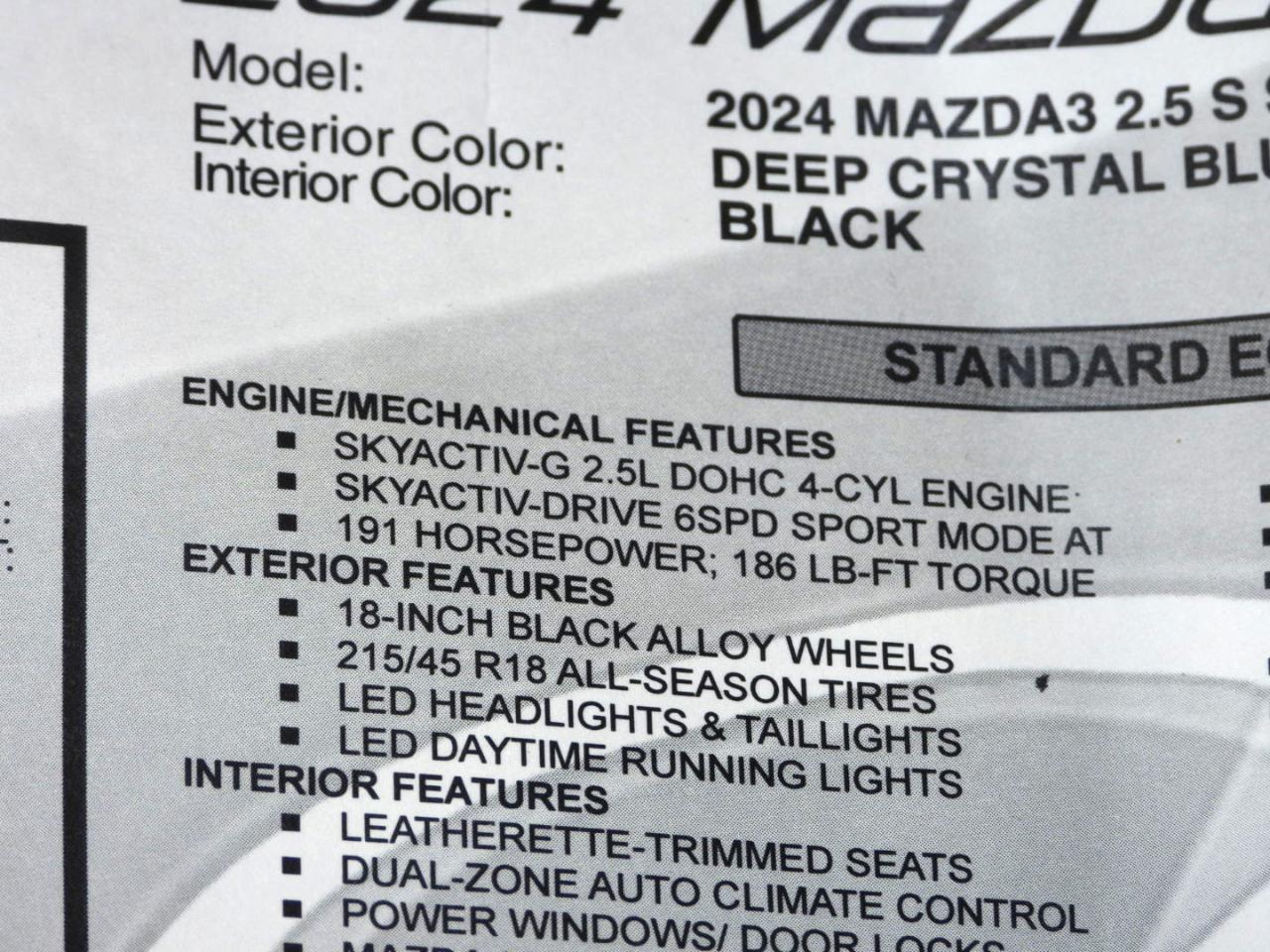 Mazda MAZDA3 2.5 S Select Sport 2024