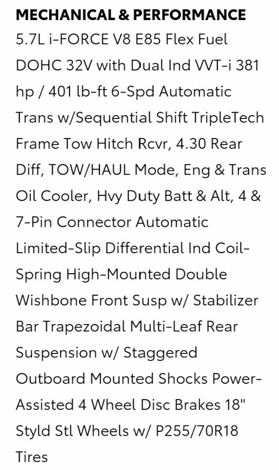 Toyota Tundra SR5 5.7L V8 FFV CrewMax 2WD 2016