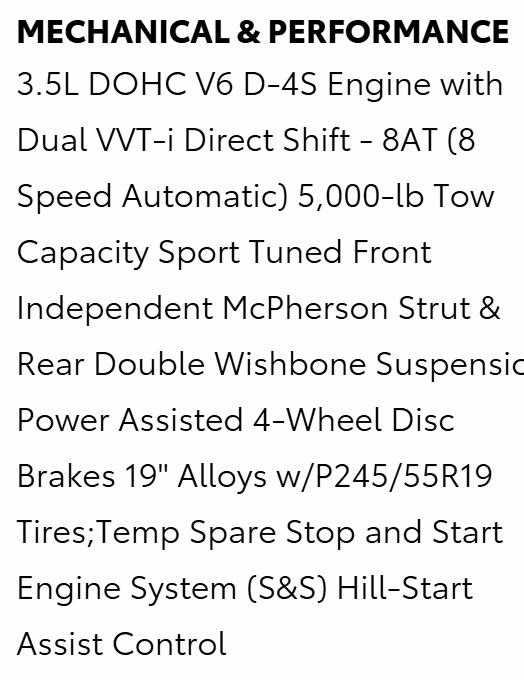 Toyota Highlander SE FWD V6 2017