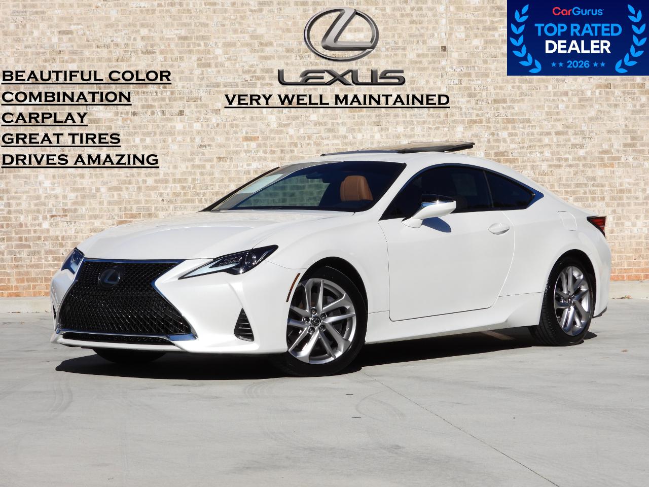 Pearl White 2019 Lexus RC Coupe Rear-Wheel Drive Automatic