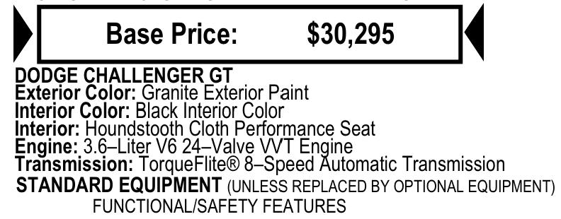 Dodge Challenger GT 2019