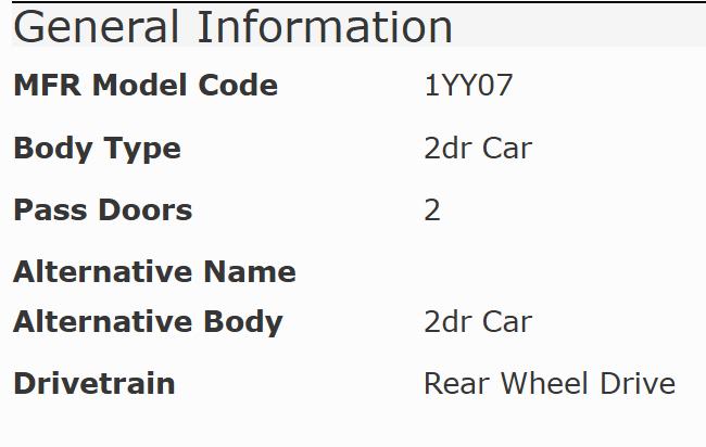 Chevrolet Corvette 3LT Coupe Automatic 2008
