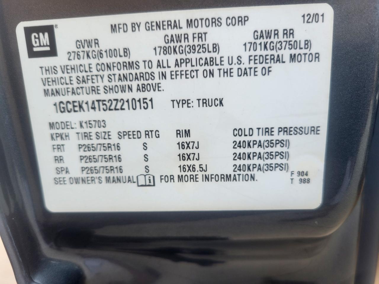 Chevrolet Silverado 1500 Short Bed 4WD 2002