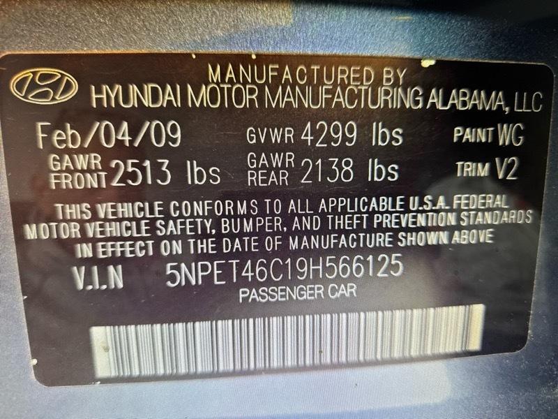 Hyundai Sonata GLS 2009