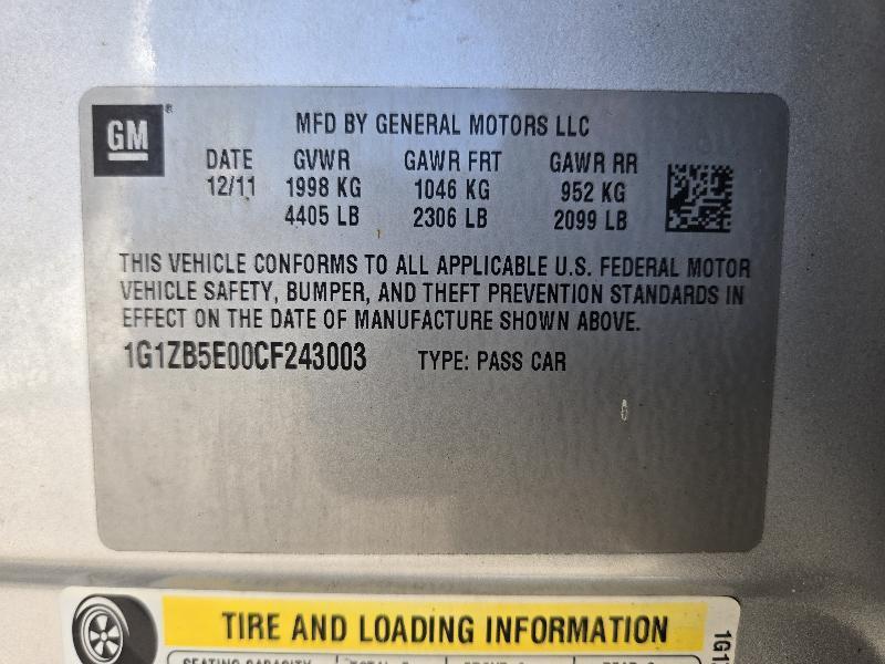 Chevrolet Malibu LS 2012