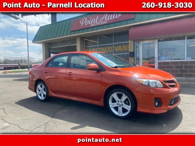 Orange 2013 Toyota Corolla S Sedan Front-Wheel Drive Automatic