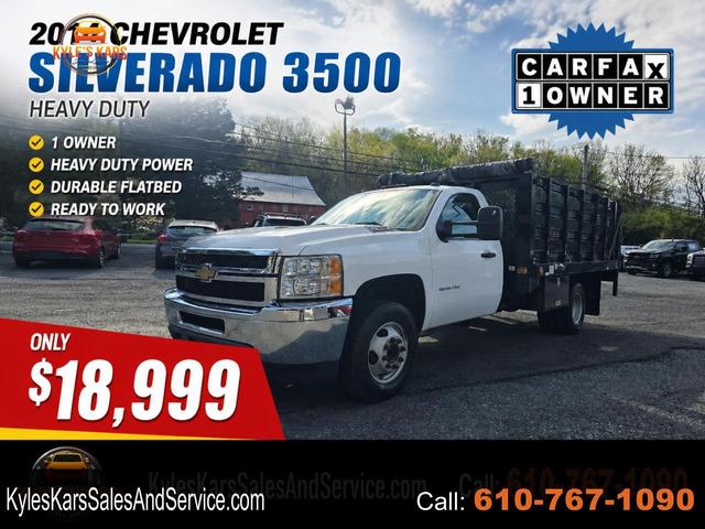 White 2014 Chevrolet Silverado 3500HD Work Truck LB RWD Pickup Truck 4X2 Automatic