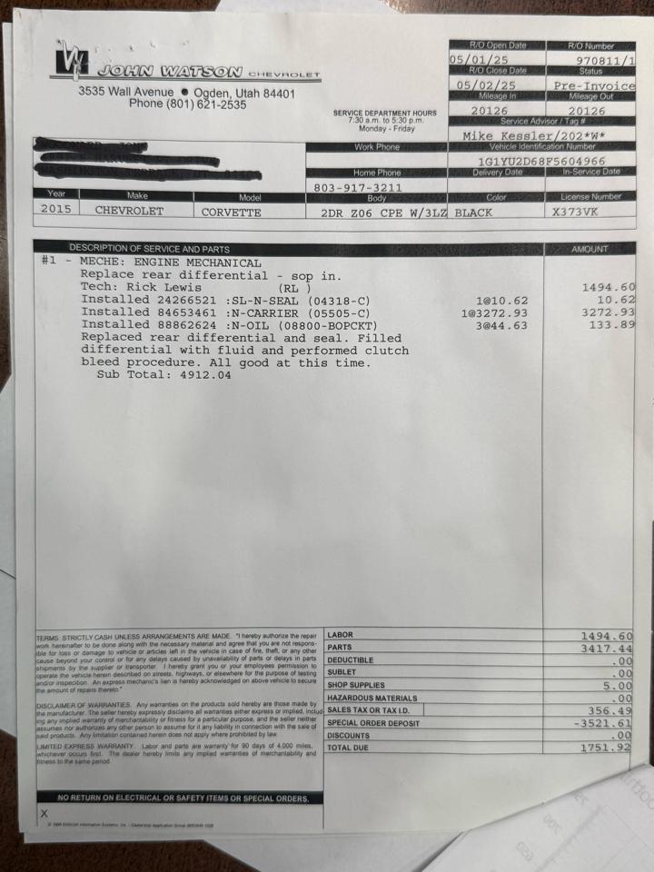 Chevrolet Corvette 2dr Z06 Cpe w/3LZ 2015