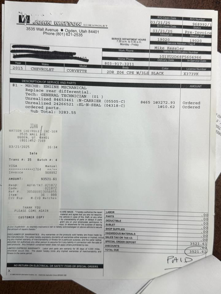 Chevrolet Corvette 2dr Z06 Cpe w/3LZ 2015