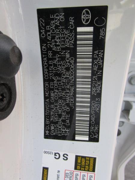 Toyota Corolla LE CVT (Natl) 2022