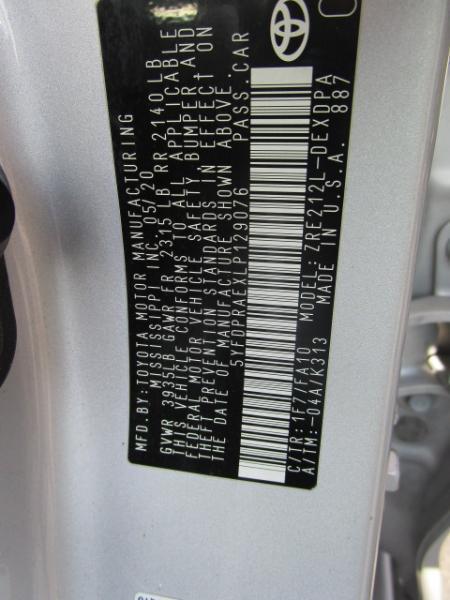 Toyota Corolla L CVT (Natl) 2020