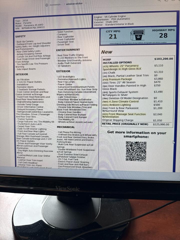 Porsche Panamera 4S 2018