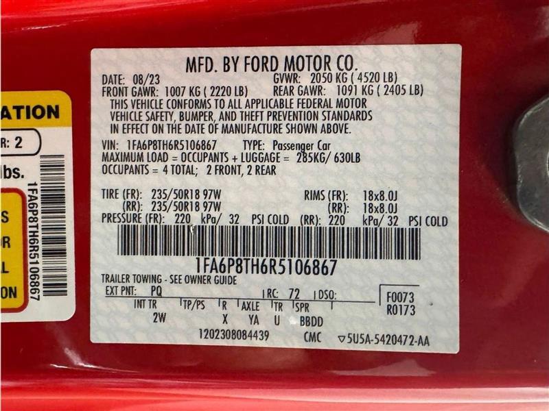 Ford Mustang EcoBoost Fastback 2024 Ford Mustang EcoBoost Fastback 2024
