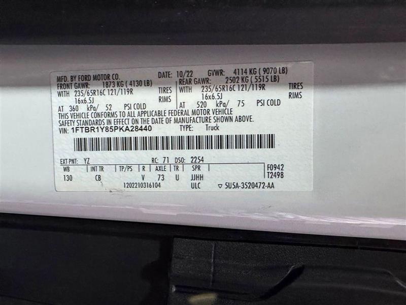 Ford Transit Cargo Van T-250 130" Low Rf 9070 GVWR RWD 2023 Ford Transit Cargo Van T-250 130" Low Rf 9070 GVWR RWD 2023