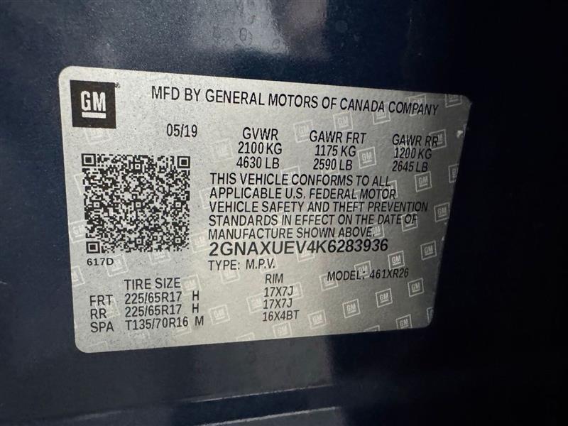 Chevrolet Equinox LT AWD 2019 Chevrolet Equinox LT AWD 2019