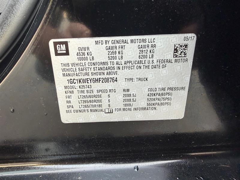 Chevrolet Silverado 2500HD LTZ Crew Cab 4WD 2017