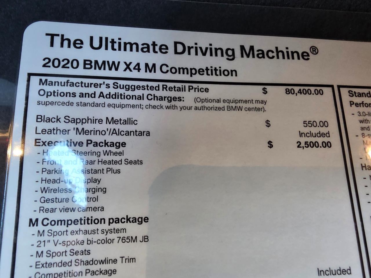 BMW X4 M Competition 2020 BMW X4 M Competition 2020