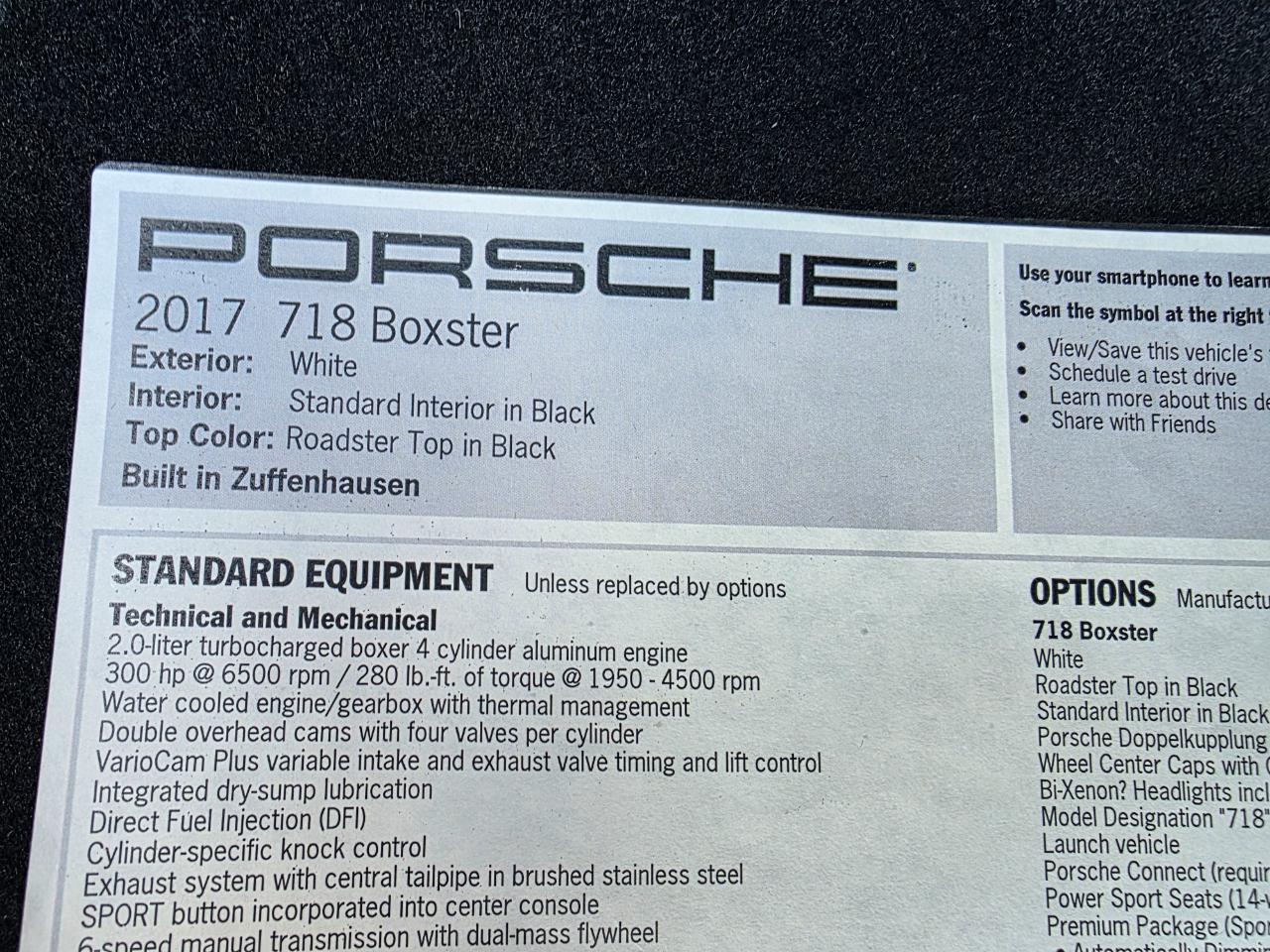 Porsche 718 Boxster Base 2017