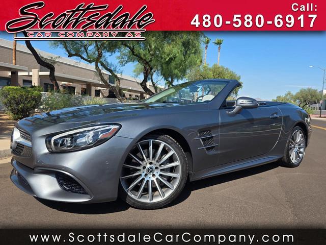Gray (Selenite Grey Metallic) 2018 Mercedes-Benz SL-Class Convertible Rear-Wheel Drive Automatic