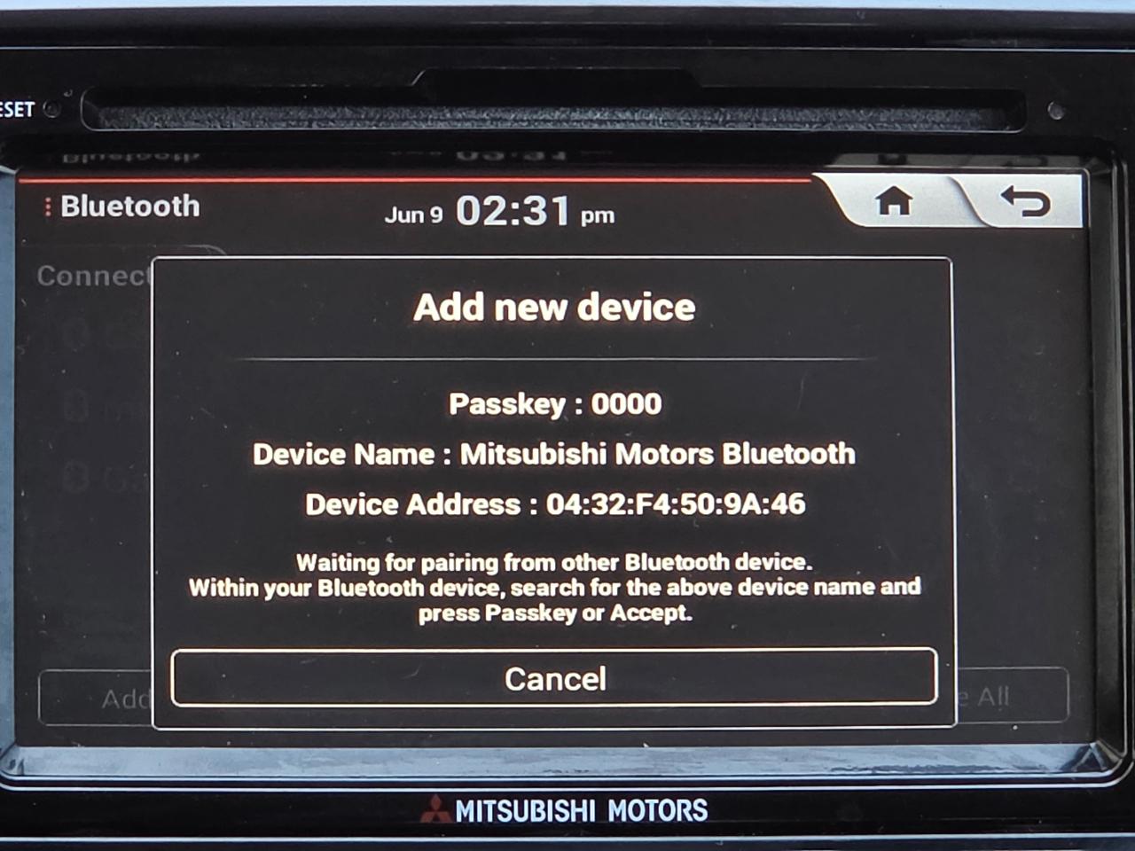 Mitsubishi Mirage G4 ES CVT 2018